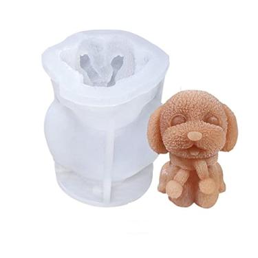 Imagem de Bandeja de cubo de gelo para cachorro de pelúcia molde de cubo de gelo mousse bolo abrasivos de silicone vela de aromaterapia faça você mesmo manual molde de epóxi ferramentas de sorvete molde de cubo de gelo (cor: b)