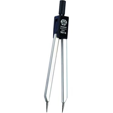 Imagem de Compasso Técnico Compacto para Transferência de Medidas, com 2 Pontas Secas Fixas, Trident, 9014, Cromo Fosco, Comprimento 12 cm