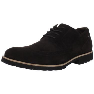 Imagem de Rockport Ledge Hill Wing Tip Tênis masculino com cadarço, Camurça de chocolate amargo, 8