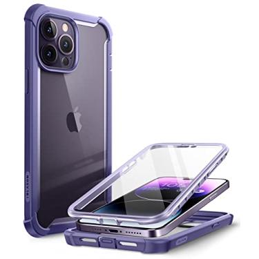 Imagem de Capa i-Blason Ares para iPhone 14 Pro Max 6,7 pol (2022), capa protetora transparente de corpo inteiro com protetor de tela embutido(Roxo)