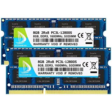 Imagem de Memória RAM RAM 16GB DDR3 (2x8GB) DDR3L 1600MHz PC3L-12800 Sodimm Non-ECC Unbuffered PC3-12800 1.35V/1.5V CL11 2Rx8 204 Pin SODIMM RAM