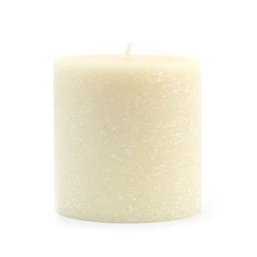 Imagem de Root Candles Vela de coluna Timberline sem perfume, 7,6 x 7,6 cm, creme de manteiga