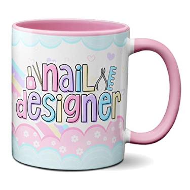 Imagem de Caneca Nail Design Profissão Manicure Profissional Presente (Rosa)