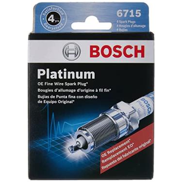 Imagem de Vela de ignição BOSCH 6715 OE de fio fino Platinum - Pacote com 4