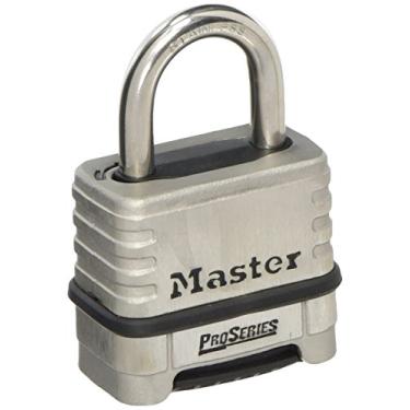 Imagem de Master Lock Cadeado 1174D, 3,8 cm x 5,5 cm x 7,6 cm, aço inoxidável
