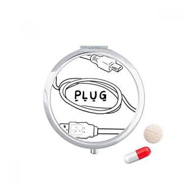 Imagem de Cabo de dados, cabo USB, caixa de armazenamento de medicamentos, dispensador de comprimidos