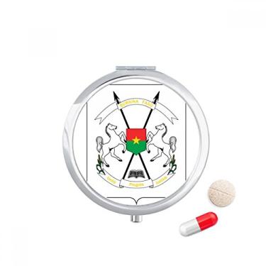 Imagem de Ouagadougou Burkina Faso Estojo de comprimidos com emblema nacional de bolso para remédios