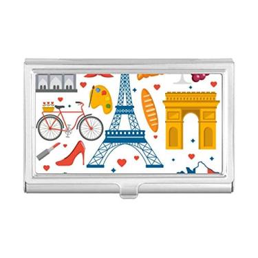 Imagem de Porta-cartões de visita com bandeira nacional de arquitetura da França
