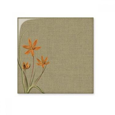 Imagem de Design de orquídea de linho bordado azulejo de cerâmica brilhante decalque adorno de tijolos vitrificados