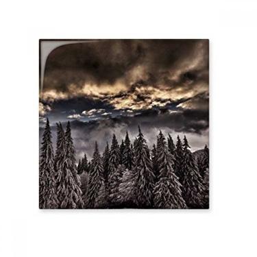 Imagem de Céu de pinheiro branco céu escuro art déco presente moderno azulejo de cerâmica brilhante decalque adorno pedra tijolo vitrificado