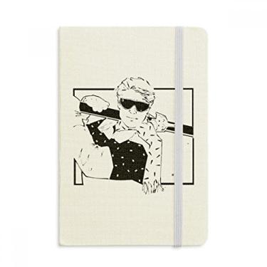 Imagem de Caderno de esqui de inverno com ilustração preta, capa dura oficial, diário clássico