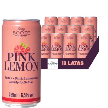Imagem de Drink Pronto easy booze Vodka + Pink Lemon 269ML (12 Latas)