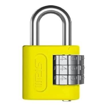 Imagem de CADEADO COM SEGURANCA 25MM AMARELO STAM