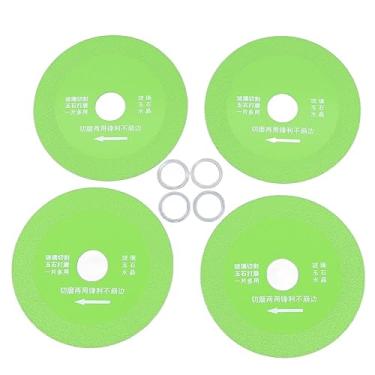 Imagem de Discos de Corte de Vidro de 4 Peças Roda de Lâmina de Serra Fina para Garrafa de Vinho Cerâmica Jadestone 10 Cm de Diâmetro Verde