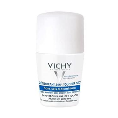 Imagem de Vichy 24 horas de desodorante de toque seco, sem alumínio com acabamento claro invisível sem resíduos, seguro para pele sensível, 1,69 onça (pacote de