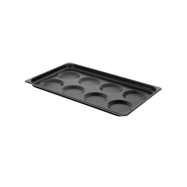 Imagem de Bandeja Retangular Multiflon GN 1/1 com 8 Cavidades para Ovos - 33 x 53 cm - Preta