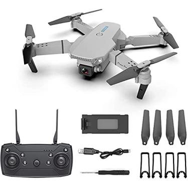 Imagem de meekiee Drone RC profissional à prova d'água 2021 com rotação de câmera 4K, drone com câmera dupla para crianças e adultos, drone E88 Pro RC rotação de câmera 4K HD grande angular