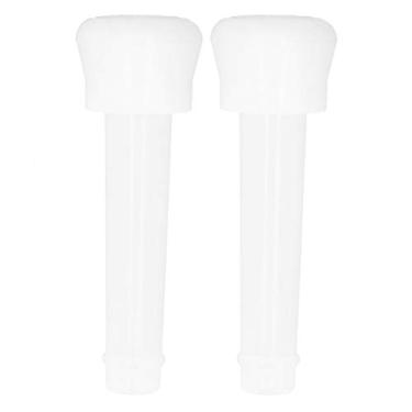 Imagem de 2 peças de forros para máquina de ordenha, forros de copo de bico de gel branco, peças de reposição para máquina de ordenha de silicone para máquina de ordenha elétrica de vaca agrícola