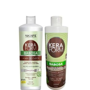 Imagem de Skafe Keraform Shampoo E Condicionador Babosa Mix De Óleos 2X500ml - S