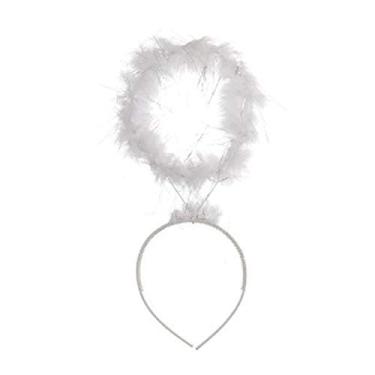 Imagem de Tiara de Anjo Aureola Branca P/ Fantasia de Natal e Carnaval