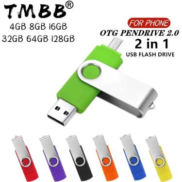Imagem de OTG USB Flash Drive para Smart Phone  Rotação 360   Dispositivos de Armazenamento de Memória  Disco