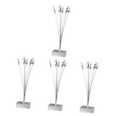 Imagem de 4 peças porta-retratos para mesa de trabalho Cavaletes de mesa para pintura Mini clipes de jacaré Porta-fotos de galhos Suporte para fotos de árvore genealógica Porta-retratos de mesa pequena Estoque