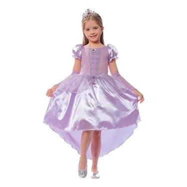 Imagem de Fantasia Infantil Menina Princesa Rapunzel Ou Bela E Trança