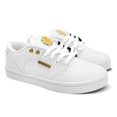 Imagem de TENIS HOCKS MONTREAL WHITE/GOLD Cor:Branco;Tamanho:34