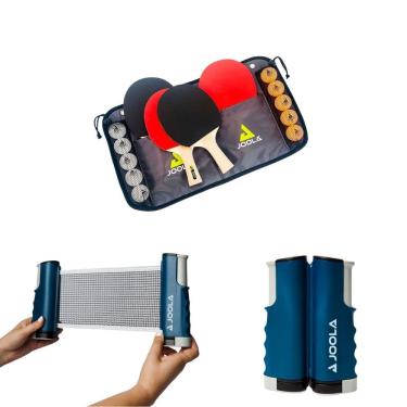 Imagem de Kit Rede Retrátil JOOLA + 1 Conjunto de raquetes de tênis de mesa Family Set