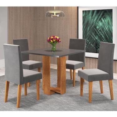 Imagem de Conjunto Sala De Jantar Chiara Mesa Quadrada Com 4 Cadeiras Vênus - Vi