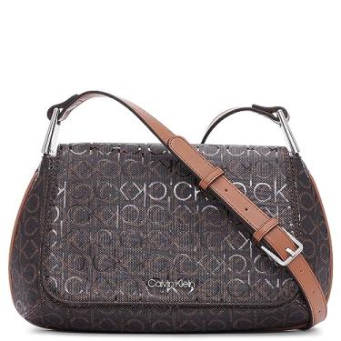 Imagem de Calvin Klein Bolsa tiracolo feminina Charlie Flap, marrom/cáqui/caramelo, One Size