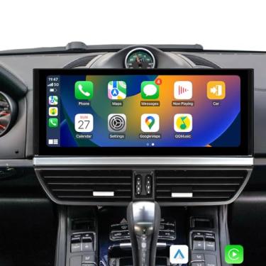 Imagem de Rádio automotivo de 8 GB + 128 GB para Porsche Cayenne 2011-2017 gravador de fita de substituição de rádio, unidade de cabeça de atualização de tela HD de 12,3 polegadas, leitor multimídia de