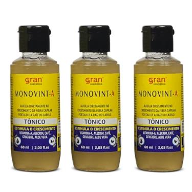 Imagem de Kit Tônico Ativador Monovint - A 60ml 3 Unidades Gran Cosmética Estimula o Crescimento e Fortalecimento do Cabelo Proporcionando Resistência e Brilho