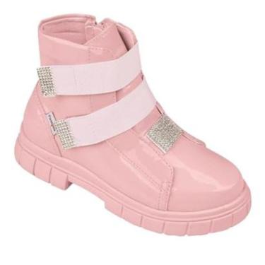 Imagem de BOTA COTURNO PAMPILI LUCKY ZIPER LATERAL ROSA VERNIZ 711002-Feminino
