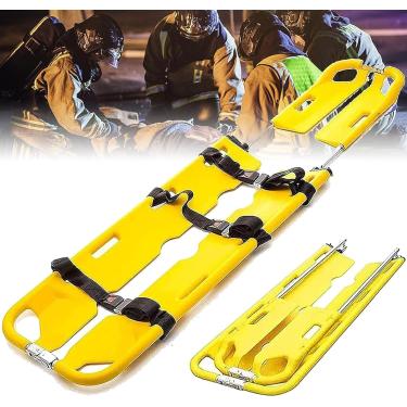 Imagem de Maca portátil, maca dobrável da colher maca portátil da emergência médica maca de pouco peso do resgate do transporte paciente da liga de alumínio