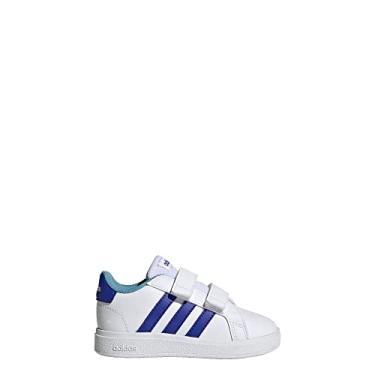Imagem de adidas Tênis infantil unissex Superstar, Branco nuvem/azul lúcido/azul pré-amado, 4 Toddler