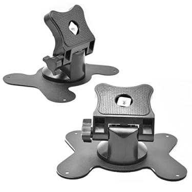 Imagem de flysclean Pacote com 2 suportes de suporte para monitor de carro para tela LCD TFT de 19 cm TFT de 1/4 a 20 threads, painel de mesa, instalação do painel do veículo, câmera veicular, suporte adesivo