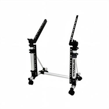 Imagem de Suporte Profissional Djs Titanium Racks RL-60 Com Rodinhas Para Perifé
