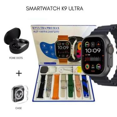 Imagem de Relógio 2024 Smartwatch K9 Ultra Pr0 Max 7 Pulseiras Faz E Recebe Liga