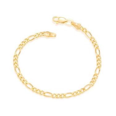 Imagem de Pulseira  banhado ouro 3x 24k 18k e 22k  masculina rommanel fio altern