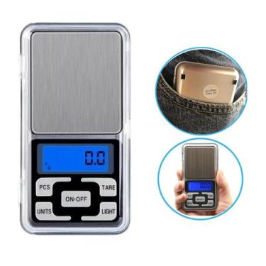 Imagem de Mini Balança Digital De Bolso E Alta Precisão 0,1g Até 500g Capacidade