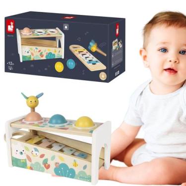Imagem de Xilofone Instrumento Musical Infantil 3 Bolinhas  Acessórios - Janod