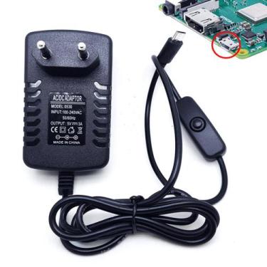 Imagem de Fonte Para Raspberry Pi Dc Chaveada 5v 3a Plug Micro Usb Muito Útil U1