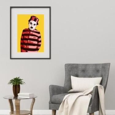 Imagem de Quadro Charlie Chaplin Presidiário - 60X48Cm - Quadros On-Line
