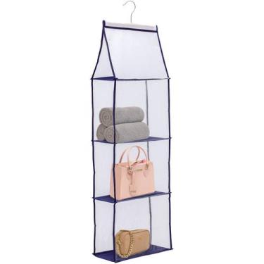 Imagem de Prateleira Organizadora Bolsas Clear 15x30x100cm Espaçosa Prática Func