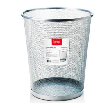 Imagem de Lixeira Redonda De Metal Cexta De Lixo Pra Sala De Trabalhu - A.R Vari