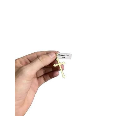 Imagem de Pingente cruz lisa m - banhado a ouro 18k - ToJoia18k
