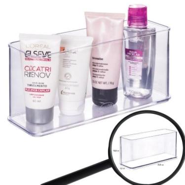 Imagem de Organizador de plástico acrílico 21,9  x 7,3 x 10,6 cm H2 Plasutil ref