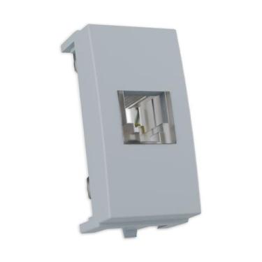 Imagem de Tomada Telefone RJ11 4 Fios cor Cinza Sleek MarGirius, Cinza