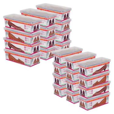 Imagem de Caixa Organizadora De Sapatos Tênis Ordene Pequena Kit C/ 24